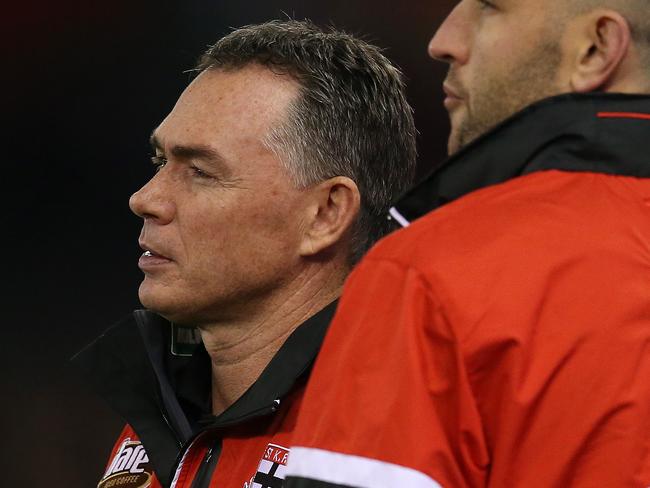 AFL Round 17. 13/07/2018. St Kilda v Carlton at Etihad Stadium.  St Kilda coach Alan Richardson    . Pic: Michael Klein