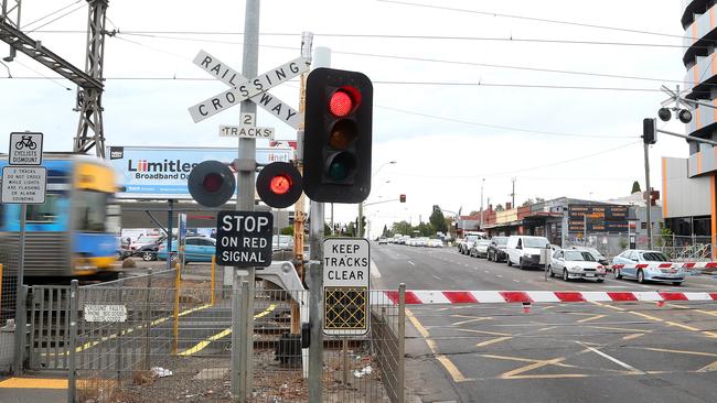 A level crossing in Victoria, Australia. Picture: Hamish Blair