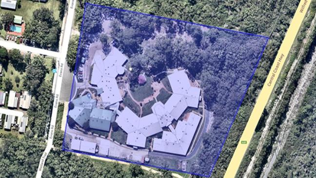 Keith Payne VC Hostel Limited at 1 Evans Road Noraville aerial view.