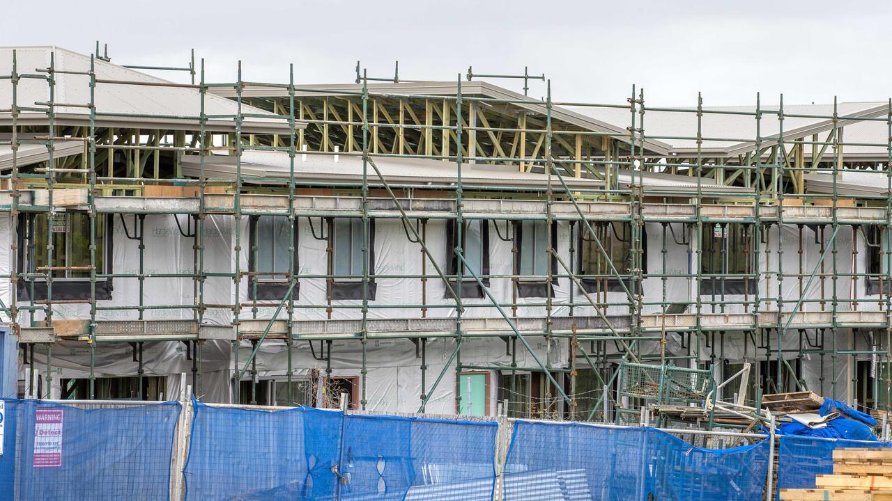 Construction underway in Redbank, one of the Ipswich suburbs where it is cheaper to rent than buy. Image: AAP/Richard Walker.