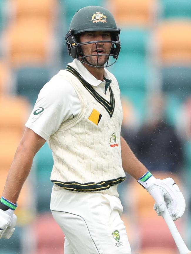 Joe Burns after he was dismissed on Day 3.