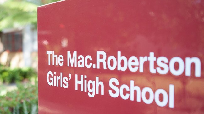 Mac. Robertson Girls High School was vandalised at the weekend. Picture: Supplied