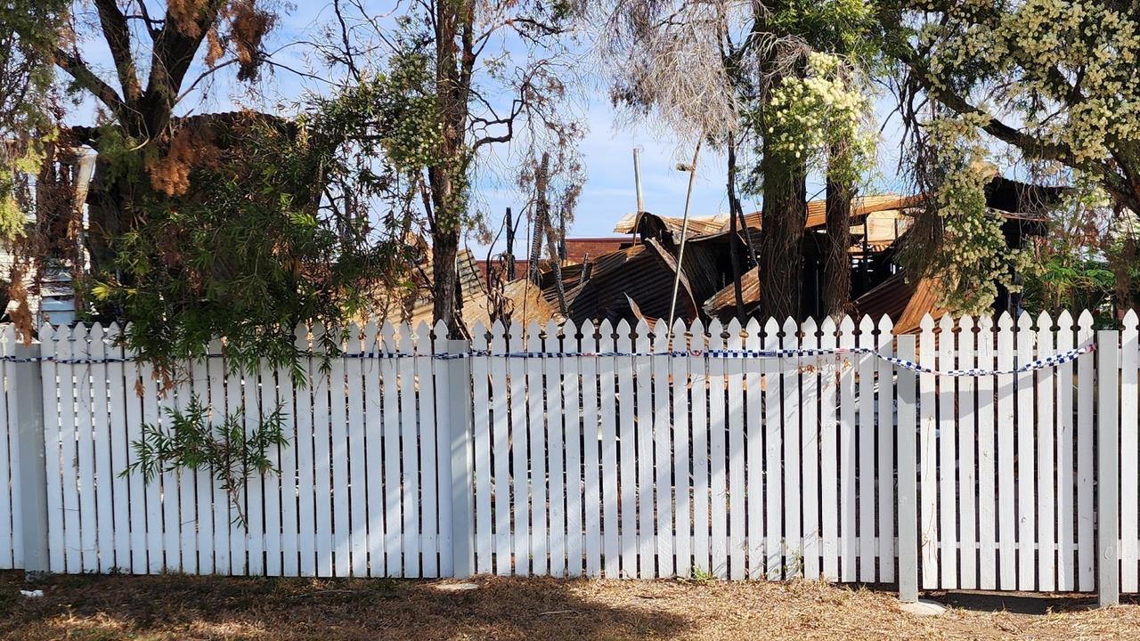 The scene of a house fire on Grevillea St, Biloela. Picture: Aden Stokes