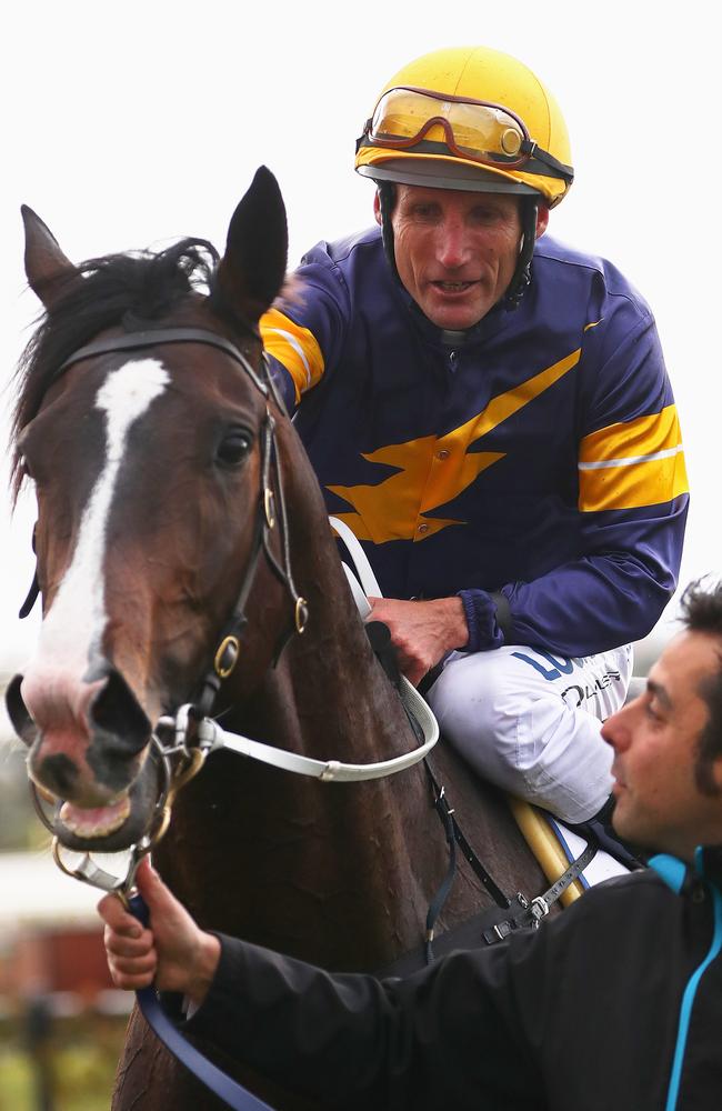 Damien Oliver returns to the scale after Grunt’s return to form in the feature race.