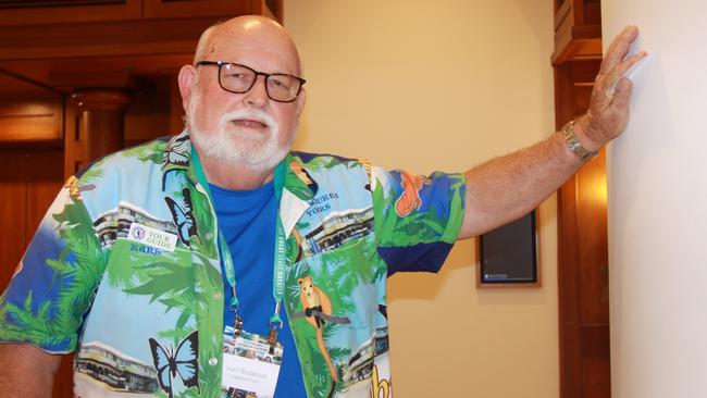 Yungaburra Private Tours Tour Guide Karl Buderus at the My Queensland TNQ Tourism Conference 2022 at the Pullman Cairns International. Picture: Alison Paterson