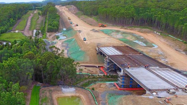 TAKING SHAPE: Bridge progress at Cobbs Gully. Picture: Contributed