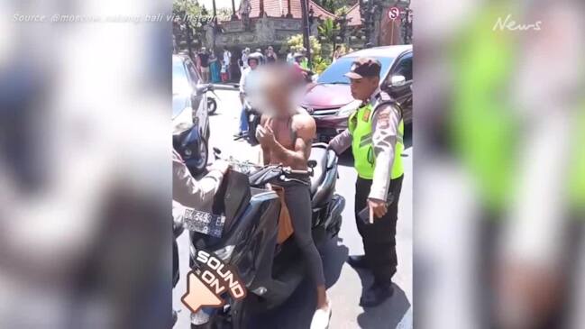 ‘Don’t touch me’ Bali tourist’s heated exchange with cops