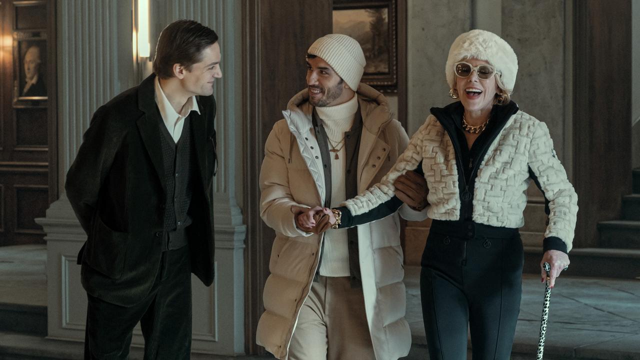 Victoria’s much younger boyfriend Matteo is played by Aras Aydın (centre). Picture: Prime Video