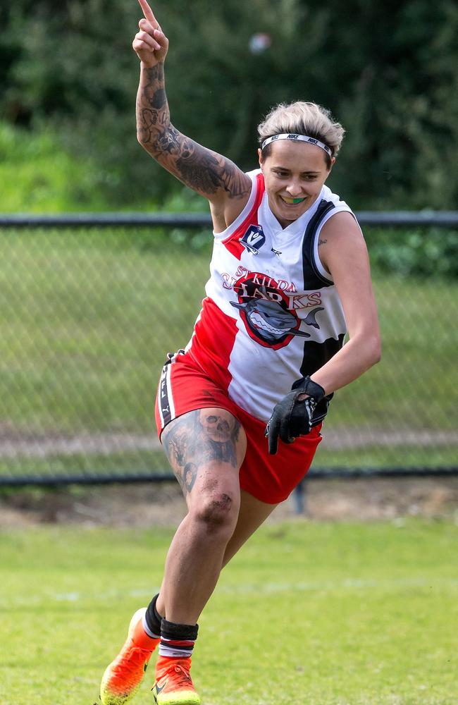 Mo Hope had a quiet match against her former club St Kilda Sharks.