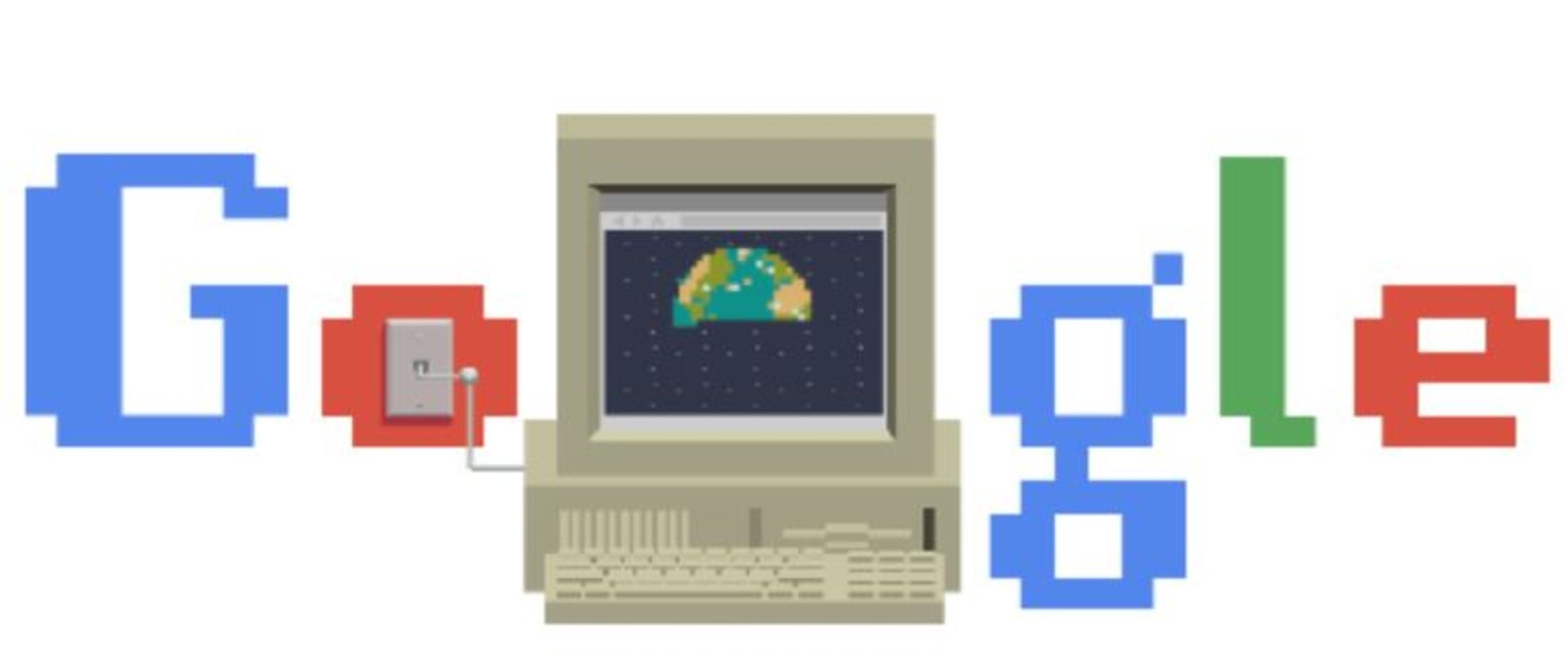 Google Doodle celebrates the birth of the web.