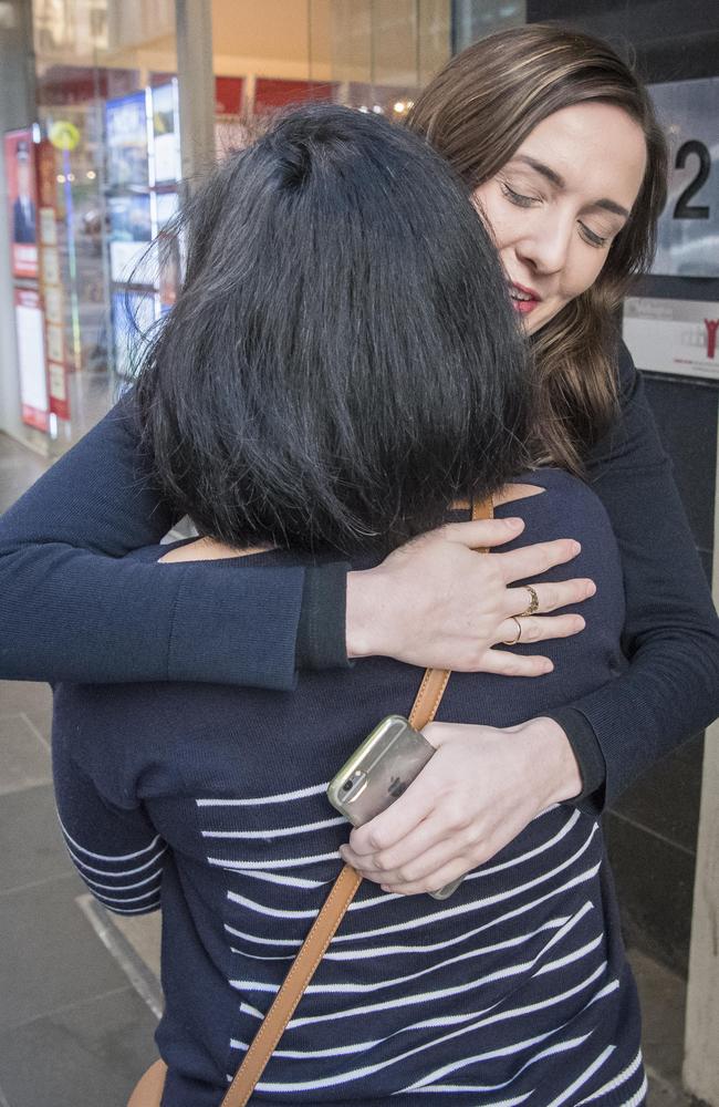 Charlotte and Nethra were reunited recently, only the second time they’ve ever met. Picture: Jason Edwards