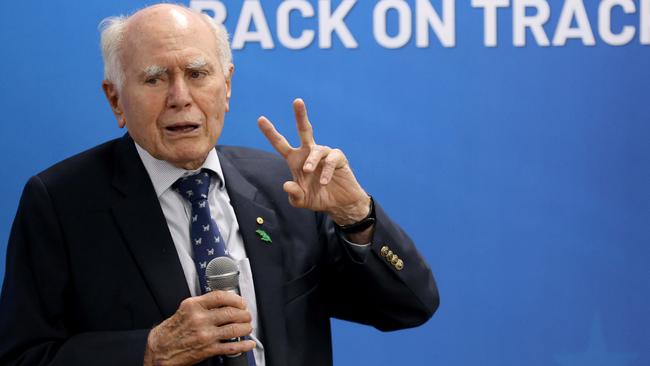 Former prime minister John Howard described the breaking of the Liberals-Nationals relationship as “stupid”. Picture: NewsWire/Damian Shaw