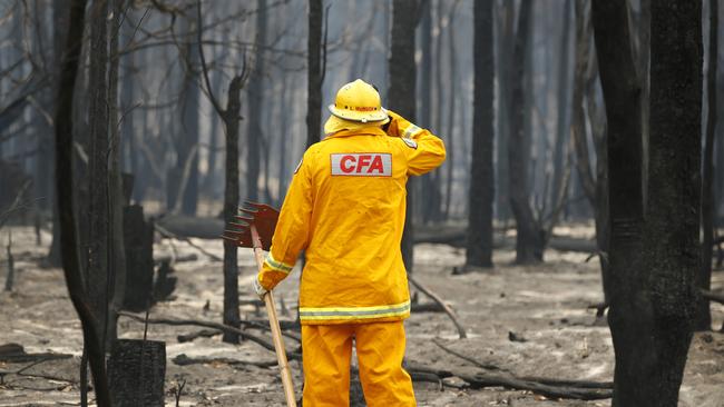 Hot and windy conditions are set to ramp up the risk of new blazes starting. Picture: David Caird