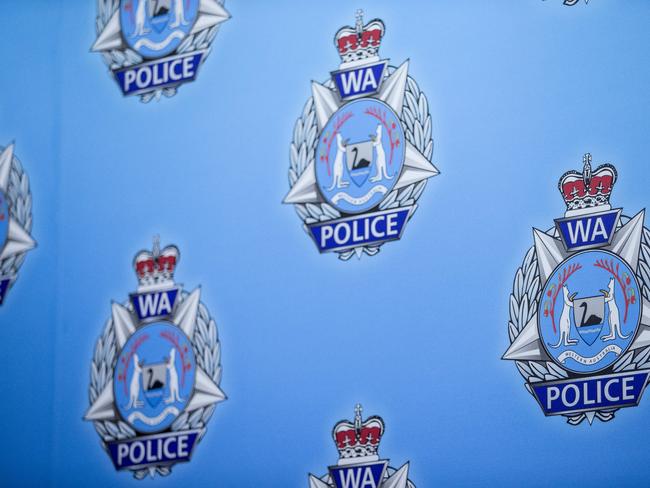 WA Police logo, from the backdrop used at Police headquarters in Perth.