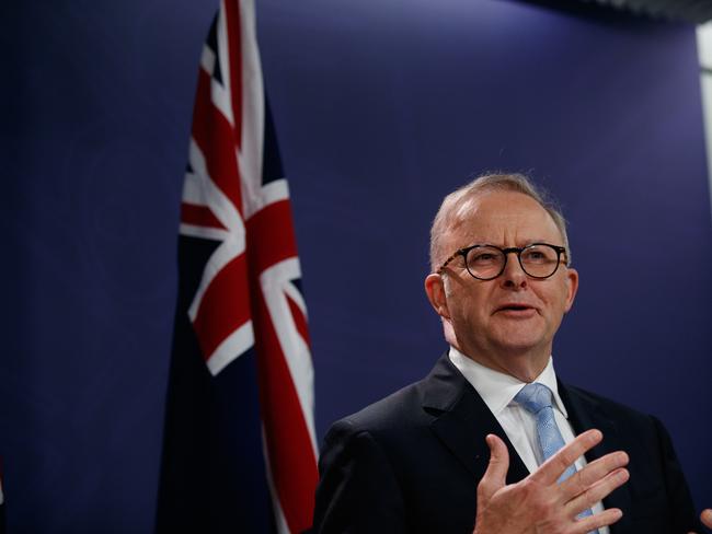 SYDNEY, AUSTRALIA - NewsWire Photos DECEMBER 20, 2023: Prime Minister Anthony Albanese during a joint press conference with New Zealand Prime Minister Christopher Luxon at the Commonwealth Parliament offices on Wednesday. Picture: NCA NewsWire / Nikki Short