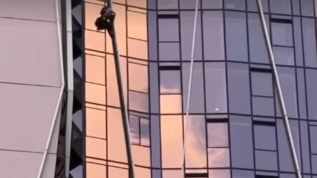 The French national brought Melbourne CBD to a stop earlier this month with his dare devil climb without safety equipment. Picture: Trent_Theo/Instagram