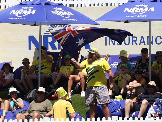 Fans on the hill at the West Test. Picture: Paul Kane/Getty Images