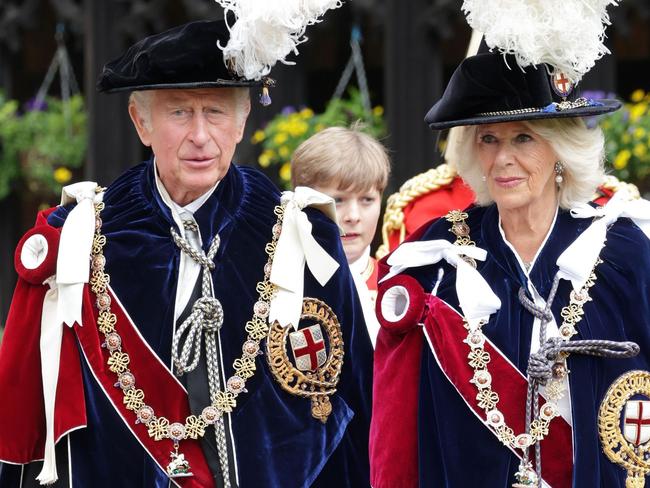 Prince Charles and Camilla, Duchess of Cornwall, who became a member of the Order of the Garter. Picture: Chris Jackson/Getty Images