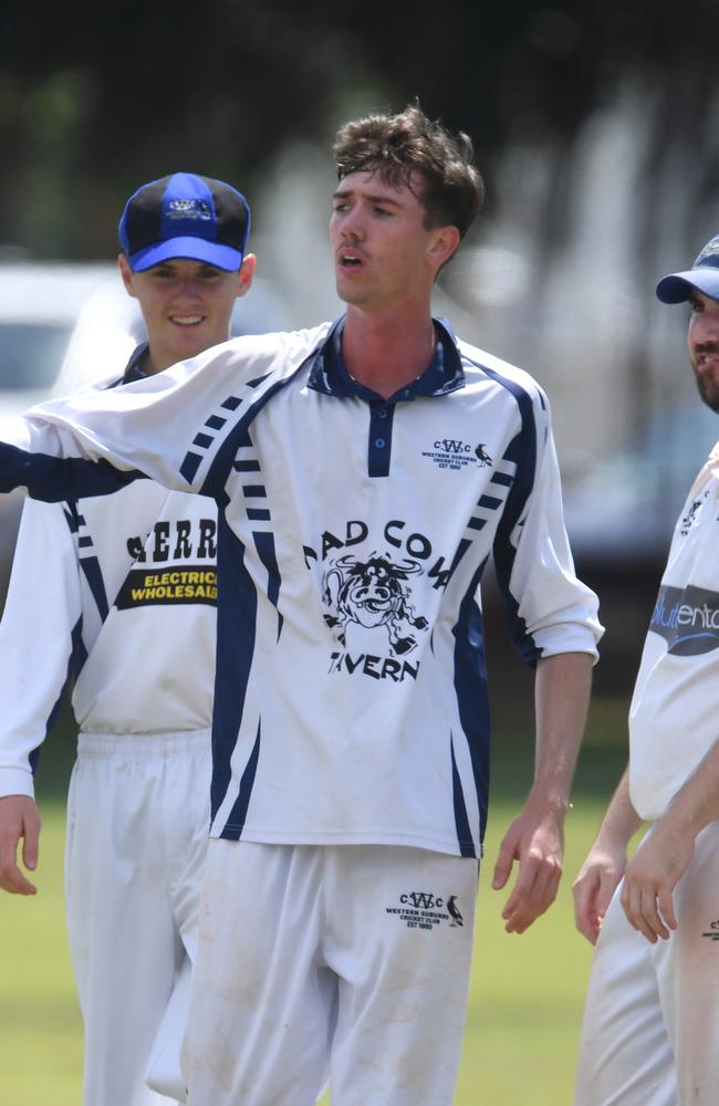 Wests Ben Ramsbotham is congratulated. Picture: Evan Morgan