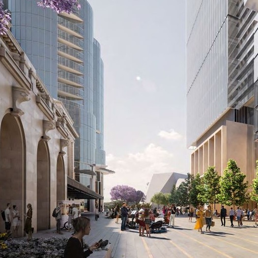 The latest designs submitted for approval of the Lang Walker building, behind Parliament House. Picture: Supplied