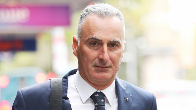 John Sidoti arrives early at his ICAC hearing. Picture: John Grainger