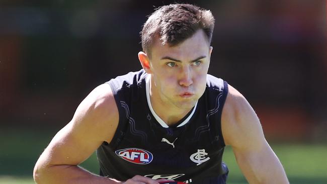 Jagga Smith at Carlton AFL training. Wednesday, December 4. 2024. Picture: David Crosling