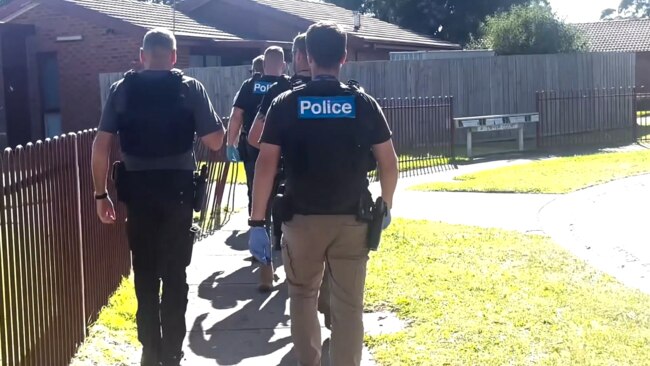 Police raided homes in Morwell and Newborough. Picture: Supplied