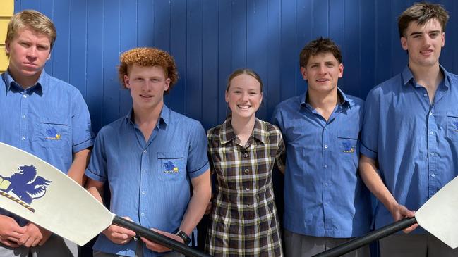 Ballarat Grammar School's boys' first crew. Picture: Shane Jones