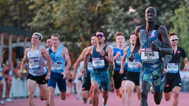 Joseph Deng has broken his training partner Peter Bol’s 800m Australian record in an Olympic qualifying time. Picture: Instagram