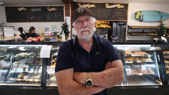 Main Beach Bakery owner Wayne McCrae has denied he pushed staff to work during the cyclone. Picture: Glenn Hampson