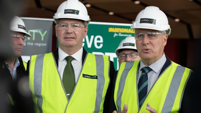 Former Nationals senator Steve Martin with former Deputy Prime Minister Michael McCormack. PICTURE: GRANT WELLS