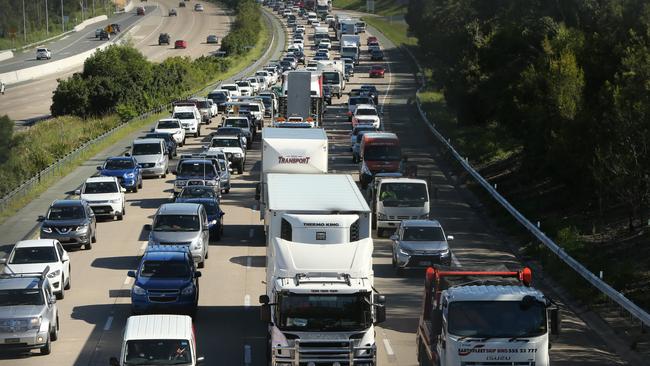 Heavy Gold Coast traffic is a major reason behind people leaving the Coast for the Games. Picture Glenn Hampson