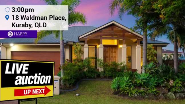 Replay: Brisbane house auctions - 18 Waldman Place, Kuraby