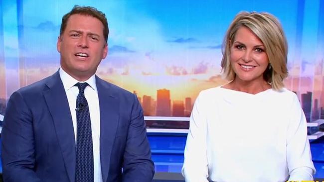 Karl Stefanovic and Today co-host Georgie Gardner..