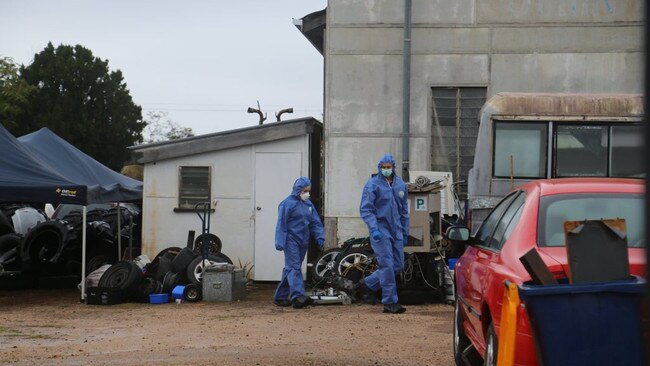 The weapons used by Gary Ryan's killers were found near a pile of tyres next to the toilet block in which he was found by Amie and Jeanette.