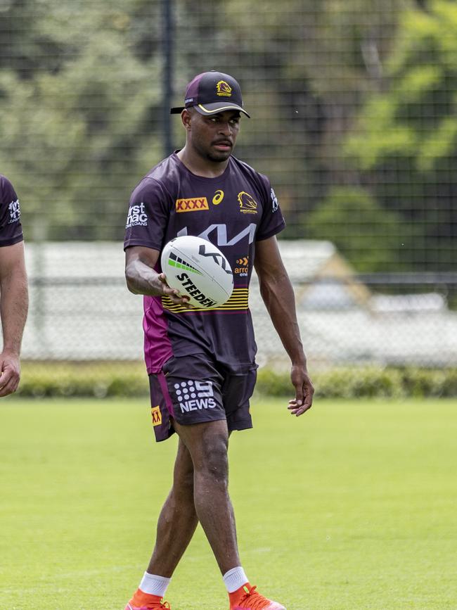 Ezra Mam at Broncos training. Picture: Supplied