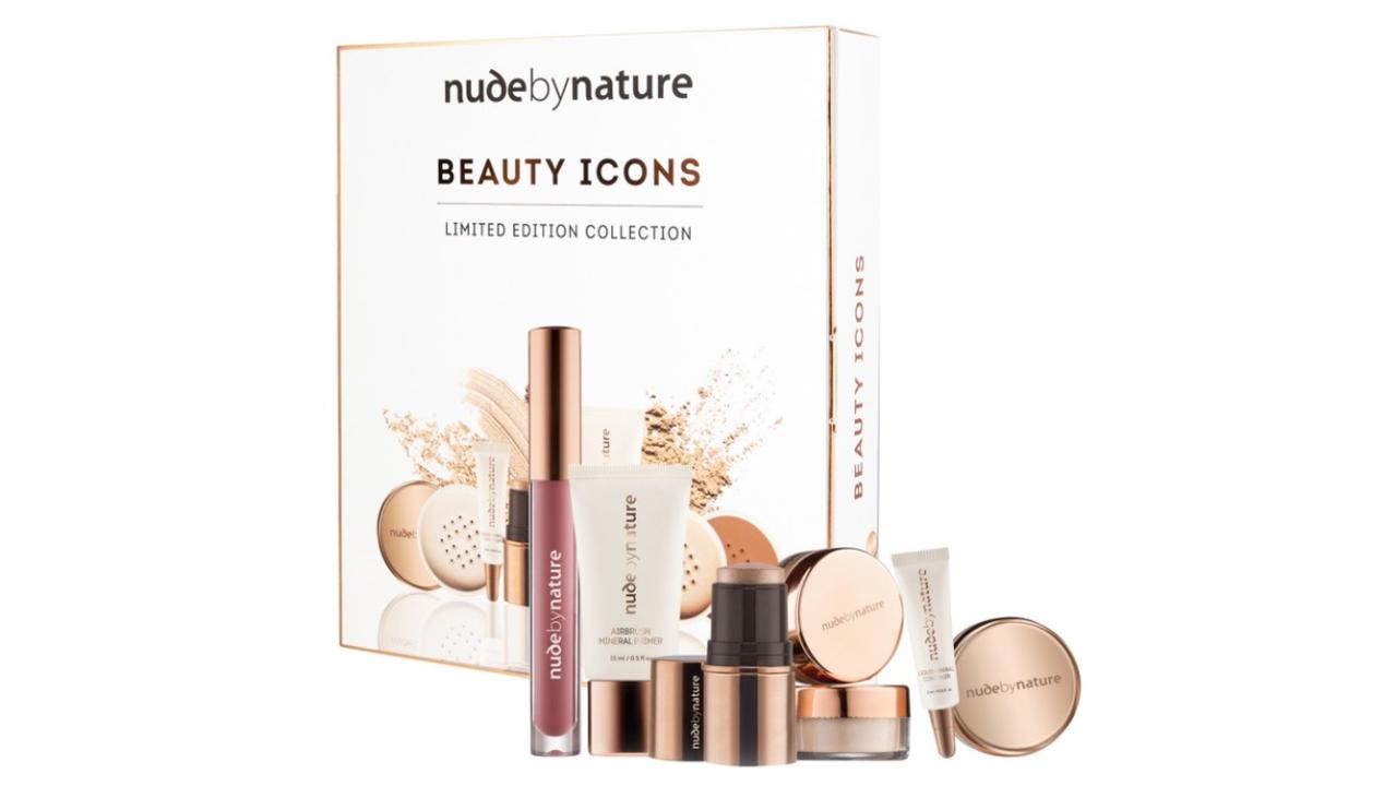 You can nab Nude By Nature’s Beauty Icons Collection for just $29.97 (from $59.97) at Myer. Picture: Myer.