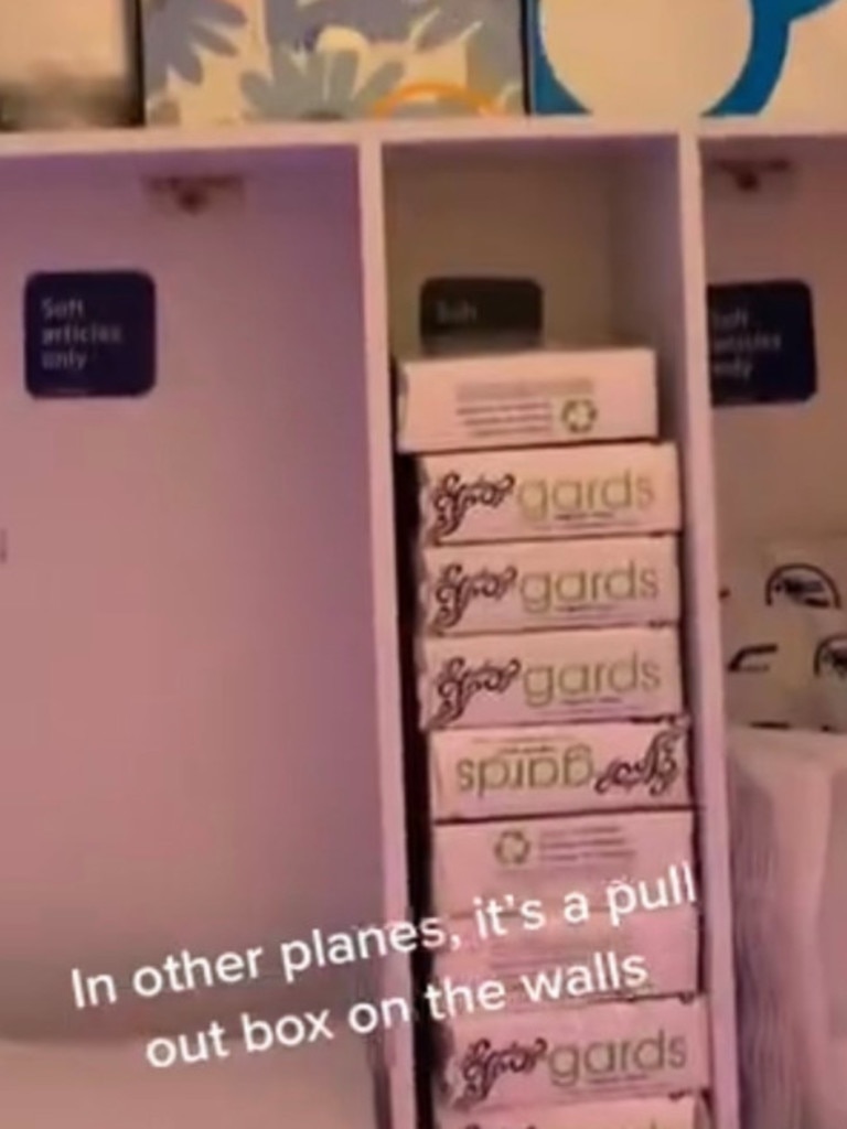 Passengers can find a secret cupboard on flights with all kinds of free products.