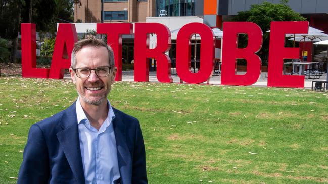 La Trobe University vice-chancellor Theo Farrell says organisational leaders must use AI and gain an understanding of it. Photo: Brendan McCarthy