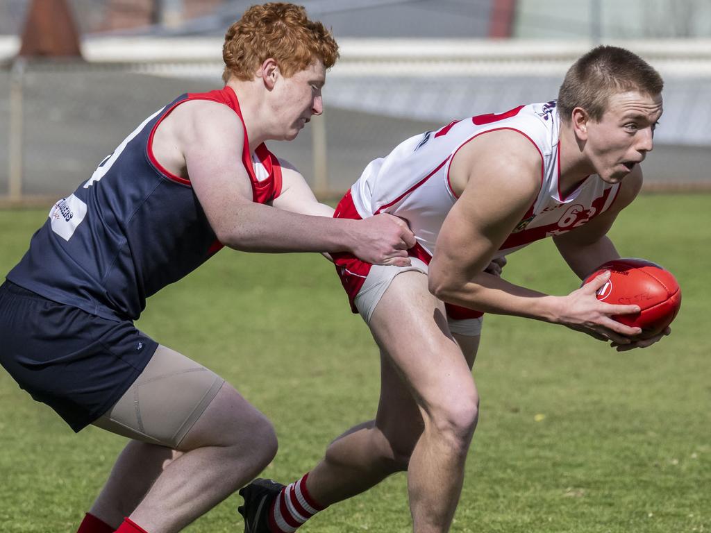 STJFL Grand finals U18 Boys Clarence v North Hobart at North Hobart Oval. Picture: Caroline Tan