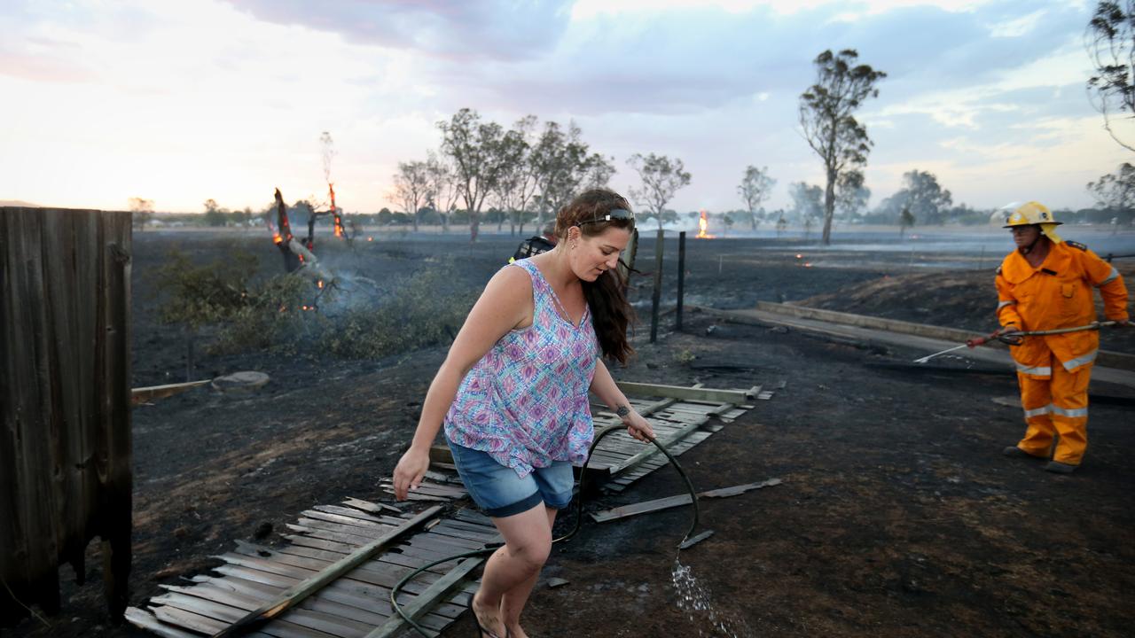 Kim King, from Laidley, helped save a friend’s house. Picture: Steve Pohlner