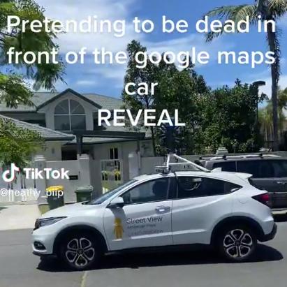 The car was capturing images for Google Maps in northern NSW. Picture: TikTok/heathy_piip