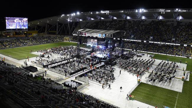 The turf at the Cowboys home ground has been ruined by the Jeff-Horn Tim Tszyu fight.