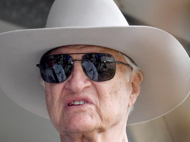 HOLD COURIER MAIL EMBARGO, CONTACT PIC DESK BEFORE USE.  Member for Kennedy Bob Katter at the pre-polling centre at the TYTO Wetlands Conference and Events Centre at Ingham. Picture: Evan Morgan