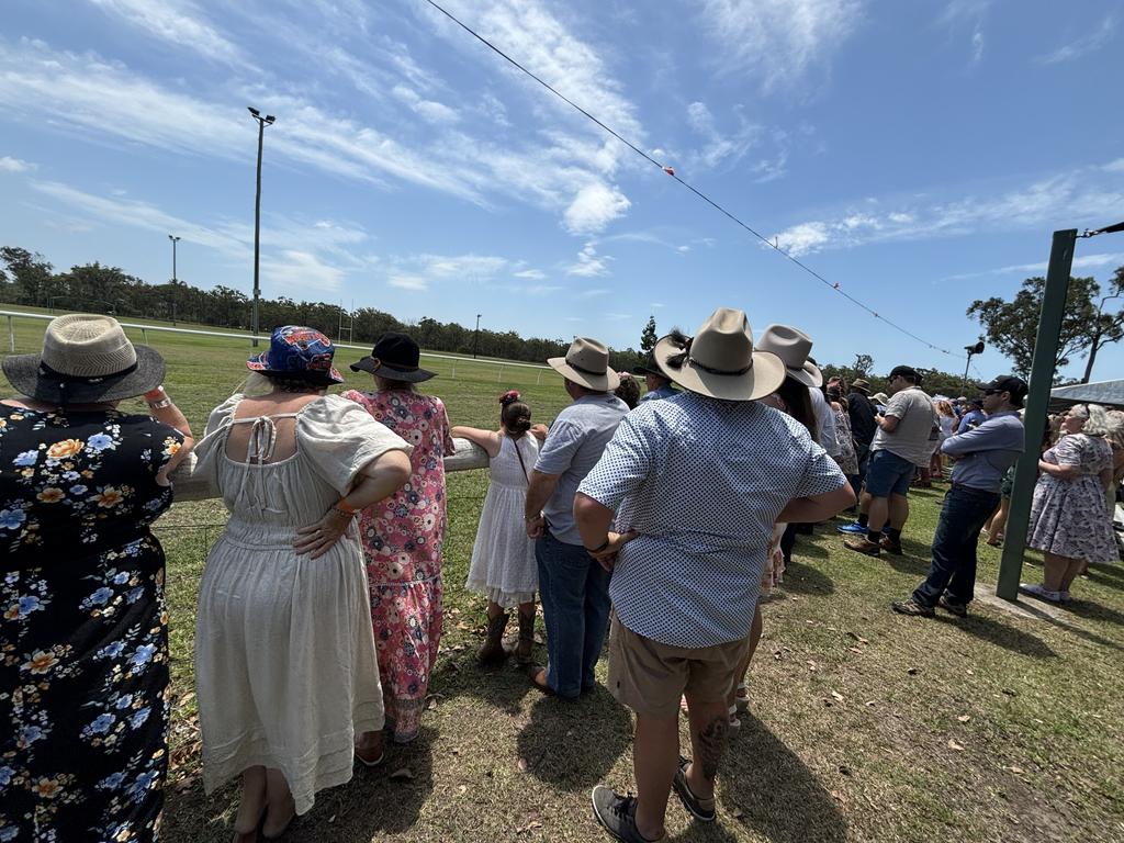 Racegoers at the Torbanlea Picnic Races.