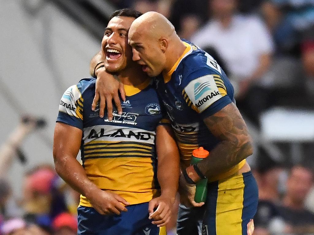 The Eels shrugged off their poor finals record and defeated the Knights by eight points. (Photo by Albert Perez/Getty Images)