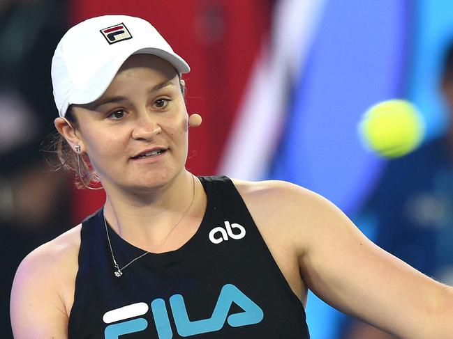 Kids Day at the Australian Open. Ash Barty at the Kids Tennis Day Arena Spectacular. Picture: Josie Hayden