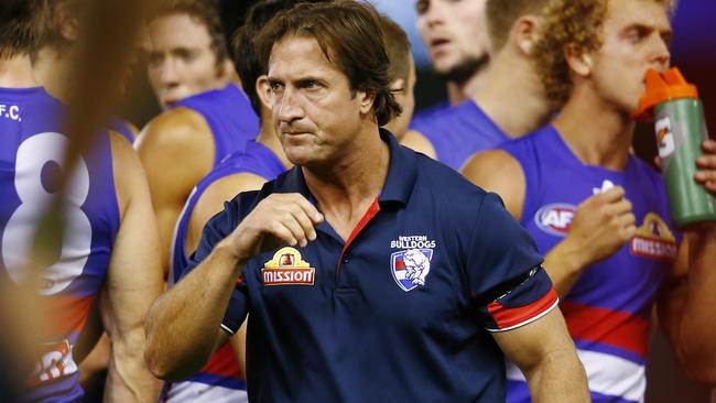 From his first day in the job, Luke Beveridge wanted to work with the club’s senior players. Picture: Michael Klein