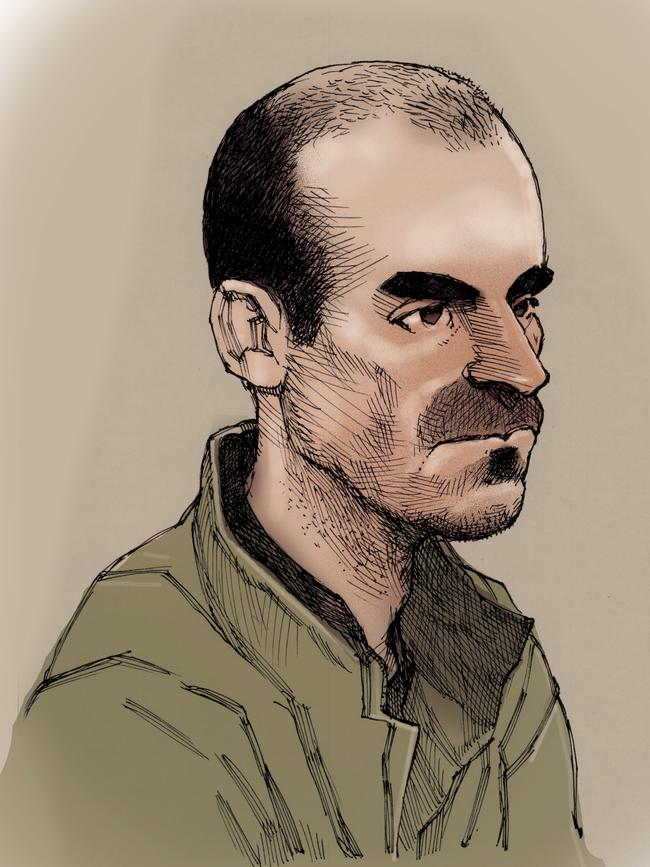 Ashley Paul Griffith in a court sketch from November.