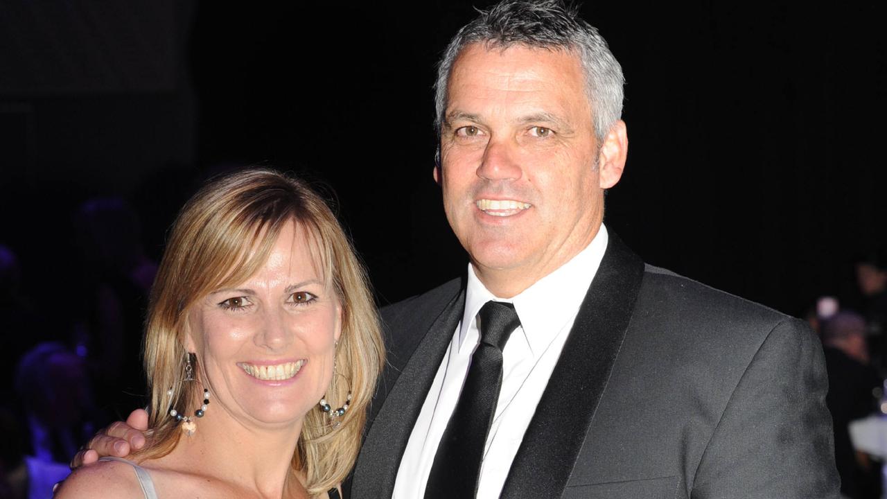 Footy coach Mark Williams and wife Pauline.